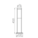Градински стълб GTV Light OS-MILA45P-00 MILAN 1 x E27 IP54 SATIN NICKEL GARDEN BOLLARD LAMP