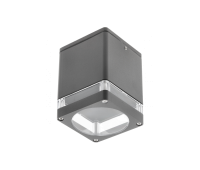 Луна за външен монтаж GTV Light OS-RIV102KWG-30 RIVEN 1 x GU10 IP54 ANTHRACITE SQUARE SURFACE MOUNTING LAMP