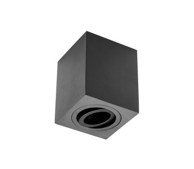 Луна за външен монтаж GTV Light OS-SEN5097KWCZ-00 SENSA IP20 BLACK SQUARE SURFACE MOUNTING LAMP