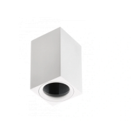 Луна за външен монтаж GTV Light OS-TIP60100KWB-10 TIPO 1 x GU10 WHITE SQUARE SURFACE MOUNTING LAMP