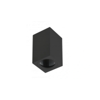 Луна за външен монтаж GTV Light OS-TIP60100KWCZ-00 TIPO 1 x GU10 BLACK SQUARE SURFACE MOUNTING LAMP