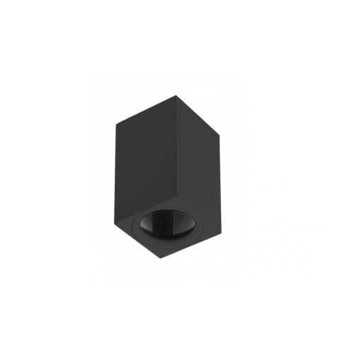 Луна за външен монтаж GTV Light OS-TIP60100KWCZ-00 TIPO 1 x GU10 BLACK SQUARE SURFACE MOUNTING LAMP