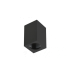 Луна за външен монтаж GTV Light OS-TIP60100KWCZ-00 TIPO 1 x GU10 BLACK SQUARE SURFACE MOUNTING LAMP