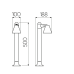 Градински стълб GTV Light OS-USTIP40-30 LUSTINO 1 x GU10 IP44 ANTHRACITE GARDEN BOLLARD LAMP