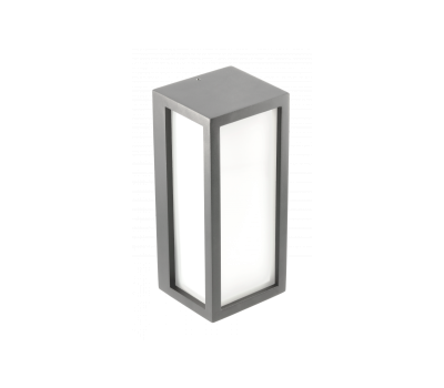 GTV Light OS-VASE27G-30 VASTI 1 x E27 IP54 ANTHRACITE RECTANGULAR FACADE WALL LAMP