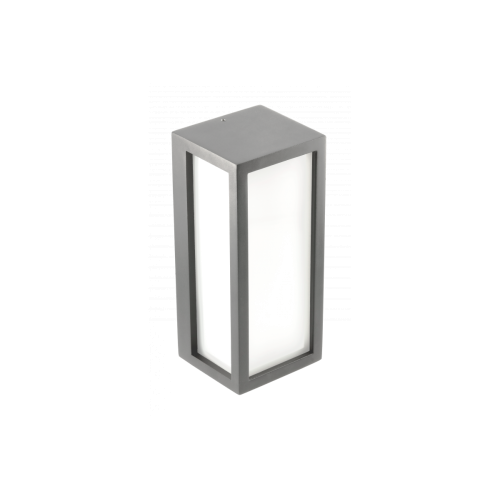 GTV Light OS-VASE27G-30 VASTI 1 x E27 IP54 ANTHRACITE RECTANGULAR FACADE WALL LAMP