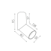 Луна за външен монтаж GTV Light OS-VIROKW-10 VIRGO 1 x GU10 WHITE SQUARE SURFACE MOUNTING LAMP