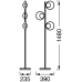 LEDVANCE 4058075 759244 DECOR MEMPHIS 3 x G9 FLOOR LAMP MEMPHIS