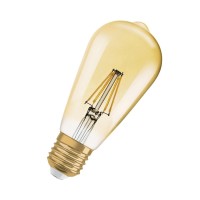 LED крушка LEDVANCE 4099854 081514 LED CLASSIC EDISSON VINTAGE GOLD EDISON ST64 FILAMENT DIM 6,5W-60W E27 2400K DIMMABLE