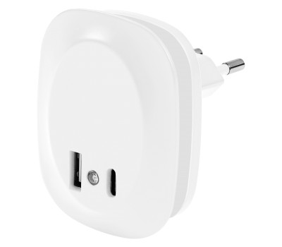 LED лампа за контакт с USB изход LEDVANCE 4099854 088513 LUNETTA EDGE USB A&C SENSOR WHITE