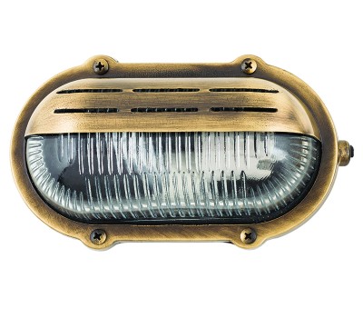 LIDO LIGHT 106819 OUTDOOR BRASS WALL LAMP 435/B-01