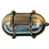 LIDO LIGHT 106842 OUTDOOR BRASS WALL LAMP 435-03