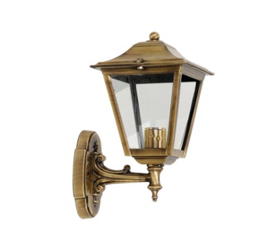 LIDO LIGHT 108110 OUTDOOR BRASS WALL LAMP 483A