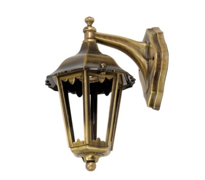 LIDO LIGHT 108451 OUTDOOR BRASS WALL LAMP 488K