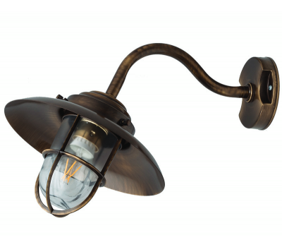 LIDO LIGHT 132076 OUTDOOR BRASS WALL LAMP 4555