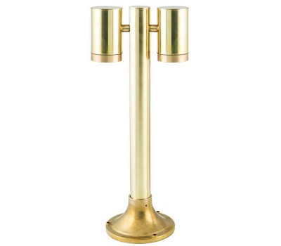 LIDO LIGHT 140147 OUTDOOR BRASS BOLLARD LAMP F40