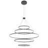 LED пендел REDO 01-2250-TRIAC ORBIT BLACK 3000K