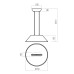 LED пендел REDO 01-3527 AKIRA SU LED 12W 3000K DARK GREY/ORANGE
