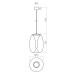 LED пендел REDO 01-3630 DROP SU LED 15W 3000K D270 SBK