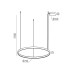LED пендел REDO 01-3871-DALI + CSRD160SC ORION SU LED D750 58W CCT 2700/3000/4000K SC RD DALI