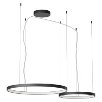 LED пендел REDO 01-3881 + CSRD220BK ORION SU LED D500+750 98W CCT 2700/3000/4000K SBK RD TRIAC