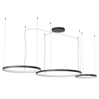 LED пендел REDO 01-3885 + CSRD300BK ORION SU LED D500+750+1000 176W CCT 2700/3000/4000K SBK RD TRIAC