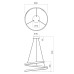 LED пендел REDO 01-4014 SCROLL SU LED 38W CCT 3000K/4000K/6000K D600 MB