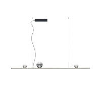 LED пендел REDO 01-4300 DUNE SU LED 48W SBK/SMOKE 2700K