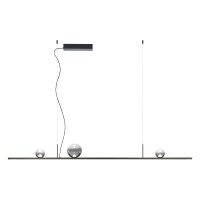 LED пендел REDO 01-4302 DUNE SU LED 48W SBK/SMOKE 3000K