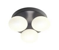 LED плафон за баня REDO 01-4308 OVUM PL LED 3X5W 3000/4000K IP44 SBK