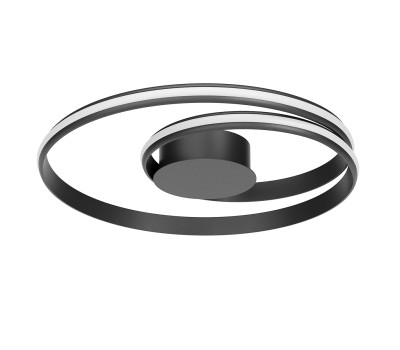 LED плафон REDO 01-4359 TORSION PL LED 40W CCT 2700K/3000K/4000K BK