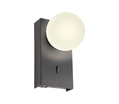 LED аплик с ключ и USB REDO 01-4659 NORMA AP LED 5W 3000K SBK