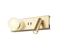 LED аплик с ключ и USB REDO 01-4661 NORMA AP LONG LED 5W+3W 3000K MGD