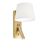 LED аплик с ключ и USB REDO 01-4762 NEMIA AP LED 2700K GD + SCW Beige