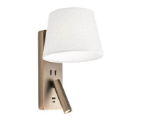 LED аплик с ключ и USB REDO 01-4763 NEMIA AP LED 2700K ABZ + SCW Beige