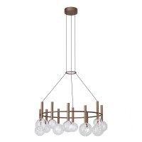 LED пендел REDO 01-4784 BOLLA SU LED 53W 2700K/3000K COFFEE TRIAC