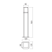 REDO OUTDOOR 90610 VOLT ST LED 13W 50CM IP54 DGR 3000K