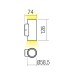 LED фасаден аплик REDO OUTDOOR 90808 RAM AP LED COB 2 x 3.5W IP65 DG 2700K