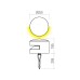 REDO OUTDOOR 90989 CLIFF D25xH18.5 15W IP65 IVORY 2700K