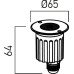 LED луна за вграждане в земя REDO OUTDOOR GD15WW36 XGROUND 6W 24V DC 3000K IP67 36° SS