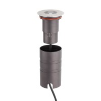 LED луна за вграждане в земя REDO OUTDOOR GD23NW15-50 XGROUND 8W 12/24V DC 4000K IP67 15-50° SS