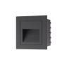 LED фасадна луна за вграждане в стена REDO OUTDOOR GS02NWIP65 BK XGHOST 2W 4000K IP65 MBK
