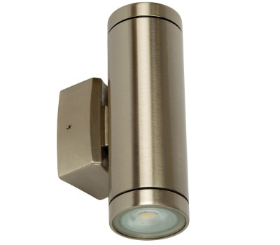VK LEADING LIGHT VK/01046/304/MC BRASO 2 x GU10 CHROME FACADE WALL LAMP IP65 VK LEADING LIGHT VK/01046/304/MC BRASO 2 x GU10 CHROME FACADE WALL LAMP IP65