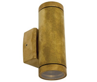VK LEADING LIGHT VK/01046/NB BRASO 2 x GU10 NATURAL BRASS FACADE WALL LAMP IP65 VK LEADING LIGHT VK/01046/NB BRASO 2 x GU10 NATURAL BRASS FACADE WALL LAMP IP65