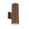 VK LEADING LIGHT VK/01059/BR LET 2 x E27 BROWN FACADE WALL LAMP IP54