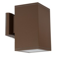 VK LEADING LIGHT VK/01064/BR LET 1 x E27 BROWN FACADE WALL LAMP IP54