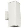 VK LEADING LIGHT VK/01065/W LET 2 x E27 WHITE FACADE WALL LAMP IP54