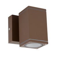 VK LEADING LIGHT VK/01067/BR LET 1 x GU10 BROWN FACADE WALL LAMP IP54