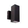 Фасаден аплик VK LEADING LIGHT VK/01068/B LET 2 x GU10 BLACK FACADE WALL LAMP IP54