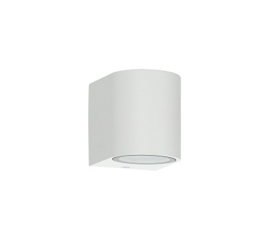 VK LEADING LIGHT VK/01112/W EDGE 1 x GU10 WHITE FACADE WALL LAMP IP65